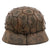 Original German WWII Refurbished M40 Deutsches Afrikakorp DAK Tunisia 1943 Chicken Wire Camouflage Helmet - Stamped Q66