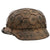 Original German WWII Refurbished M40 Deutsches Afrikakorp DAK Tunisia 1943 Chicken Wire Camouflage Helmet - Stamped Q66