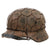 Original German WWII Refurbished M40 Deutsches Afrikakorp DAK Tunisia 1943 Chicken Wire Camouflage Helmet - Stamped Q66