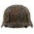Original German WWII M40 Refurbished WWI Veteran Panel Style Camouflage Chicken Wire Helmet - Stamped EF64