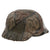 Original German WWII M40 Refurbished WWI Veteran Panel Style Camouflage Chicken Wire Helmet - Stamped EF64