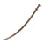 Original 19th Century Abyssinian Ethiopian Shotel Sword with Three-Piece Horn Grip