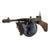 Original U.S. WWII Thompson M1928A1 Inert Display Submachine Gun Serial No. A.O. 58129 with Original Vertical Fore Grip and Replica Drum Magazine, Original WW2 Parts