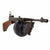 Original U.S. WWII Thompson M1928A1 Inert Display Submachine Gun Serial No. A.O. 58129 with Original Vertical Fore Grip and Replica Drum Magazine, Original WW2 Parts