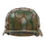 Original German WWII M40 Refurbished 5th SS Panzer Division Wiking 1942 Chicken Wire Camouflage Helmet, Stamped EF66