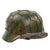 Original German WWII M40 Refurbished 5th SS Panzer Division Wiking 1942 Chicken Wire Camouflage Helmet, Stamped EF66