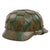 Original German WWII M40 Refurbished 5th SS Panzer Division Wiking 1942 Chicken Wire Camouflage Helmet, Stamped EF66