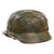 Original German WWII M40 Refurbished 5th SS Panzer Division Wiking 1942 Chicken Wire Camouflage Helmet, Stamped EF66