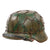 Original German WWII M40 Refurbished 5th SS Panzer Division Wiking 1942 Chicken Wire Camouflage Helmet, Stamped EF66