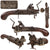 Original American 18th Century Iron Flintlock Tinder Lighter Marked WOOLLEY / SALEM with Candlestick and Stand Original Items