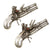 Original 1736 Miniature Silver Mounted Over Under Flintlock Pocket Pistols by Claude Niquet à Liège - Same Style Used by Bonnie Prince Charlie - Featured on The Cache with Alex Cranmer