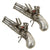 Original 1736 Miniature Silver Mounted Over Under Flintlock Pocket Pistols by Claude Niquet à Liège - Same Style Used by Bonnie Prince Charlie - Featured on The Cache with Alex Cranmer
