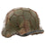 Original German WWII M40 Refurbished 5th SS Panzer Division 1942-43 Camouflage Chicken Wire Helmet - Stamped EF64