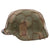 Original German WWII M40 Refurbished 5th SS Panzer Division 1942-43 Camouflage Chicken Wire Helmet - Stamped EF64