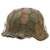 Original German WWII M40 Refurbished 5th SS Panzer Division 1942-43 Camouflage Chicken Wire Helmet - Stamped EF64
