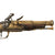 Original 18th Century French Brass Barrel Flintlock Belt Pistol Signed LEROUX À TOULON with Brass Lock and Silver Wire Inlay, Circa 1760