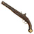 Original American Revolutionary War Era German Hessian Mounted Jäger Style Flintlock Pistol with Brass Mountings, Three Screw Lock, and 17 / 39 Stock Marking, Circa 1750