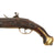 Original American Revolutionary War Era German Hessian Mounted Jäger Style Flintlock Pistol with Brass Mountings, Three Screw Lock, and 17 / 39 Stock Marking, Circa 1750