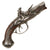 Original Early 18th Century French Style Iron Mounted Double Barreled Flintlock Pocket Pistol with Figured Walnut Stock, Circa 1690-1710