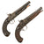 Original Spanish Matched Pair of 14 Bore Percussion Miquelet Belt Pistols by Antonio Guisasola of Eibar with Gold and Silver Inlay, Dated 1821