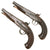 Original Spanish Matched Pair of 14 Bore Percussion Miquelet Belt Pistols by Antonio Guisasola of Eibar with Gold and Silver Inlay, Dated 1821
