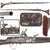 Original Early 19th Century Moroccan Moukahla .65 Caliber Snaphaunce Long Gun with Engraved and Silver Inlaid 52" Barrel and Brass Bands