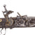 Original Early 19th Century Moroccan Moukahla .65 Caliber Snaphaunce Long Gun with Engraved and Silver Inlaid 52" Barrel and Brass Bands