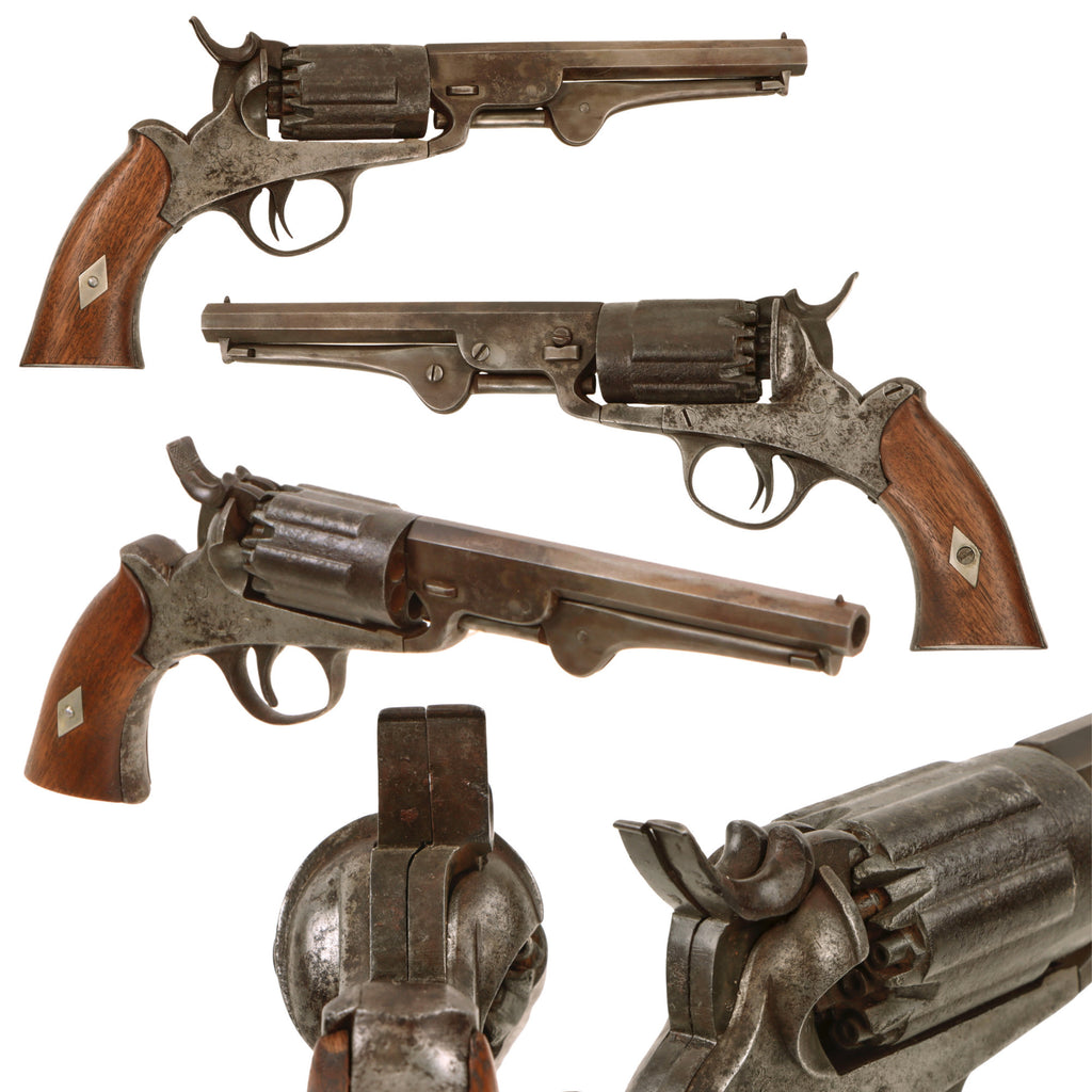 Original U.S. Civil War Rare John Walch 1859 Patent .36cal Navy Six Chamber 12 Shot Percussion Revolver - Only 200 Ever Made Circa 1859 - 1862 Original Items