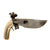 Original 19th Century French Dumouthier Style Double Barrel Percussion "Bowie" Knife Pistol with Engraved German Silver Grip - Circa 1850 Original Items