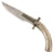 Original 19th Century French Dumouthier Style Double Barrel Percussion "Bowie" Knife Pistol with Engraved German Silver Grip - Circa 1850 Original Items