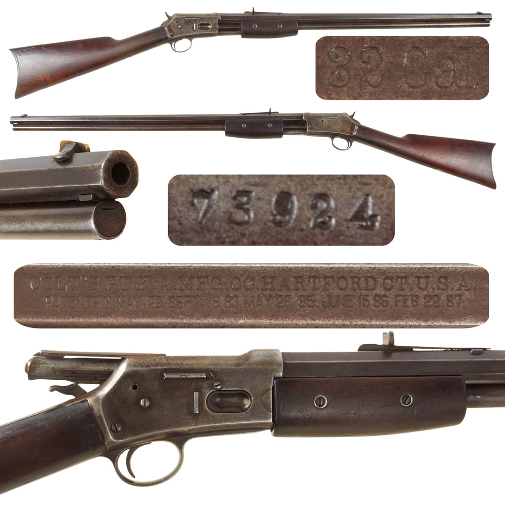 Original Antique U.S. Colt Medium Frame .32-20 W.C.F. Lightning Pump Action Magazine Rifle Made in 1894 - Serial 73924 Original Items