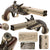 Original 18th Century British Four Barrel Flintlock Volley Pistol by Joseph Hunt of London - Circa 1770 Original Items