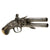 Original Early 19th Century British Style Over & Under Double Barrel Turn-Over Flintlock Pistol - Circa 1800 Original Items