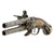 Original Early 19th Century British Style Over & Under Double Barrel Turn-Over Flintlock Pistol - Circa 1800 Original Items
