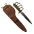 Original U.S. WWI Model 1918 Mark I Trench Knife by L. F. & C. with Custom WWII Leather Sheath Original Items