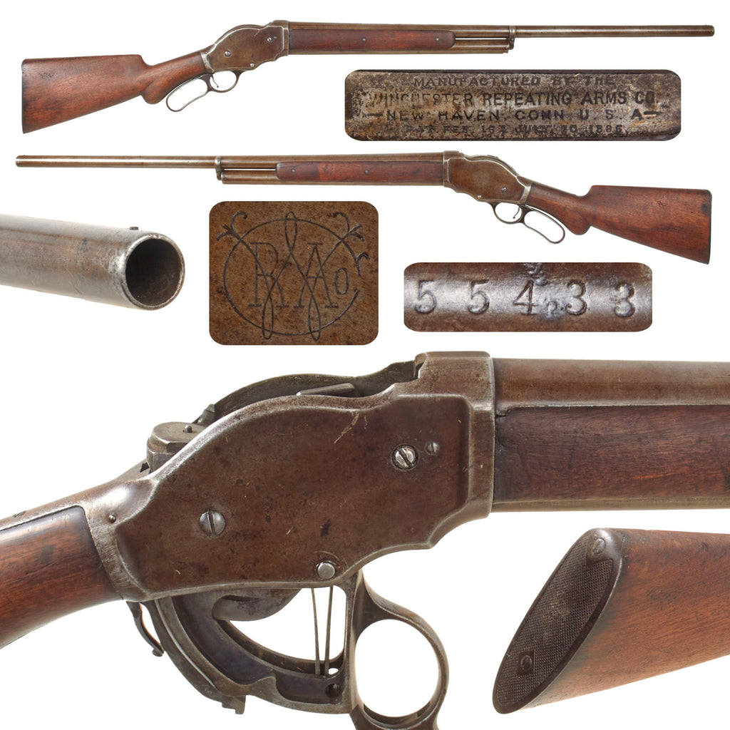 Original U.S. Winchester Model 1887 Lever Action 10ga. Shotgun with Special Order 32" Barrel Made in 1894 - Serial 55433 Original Items