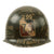 Original U.S. WWII Outstanding Painted 75th Infantry Division Front Seam Swivel Bale McCord M1 Helmet Shell Presented by Co. L, 290th Infantry to Lieutenant Victor Katen with “Kilroy Was Here” & Key From S.S. Brazil - Bronze Star Recipient Original Items