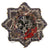 Original German WWII Heer Army Gold 1941 German Cross Award Embroidered Cloth Badge in Field Gray - Uniform Cutoff Original Items