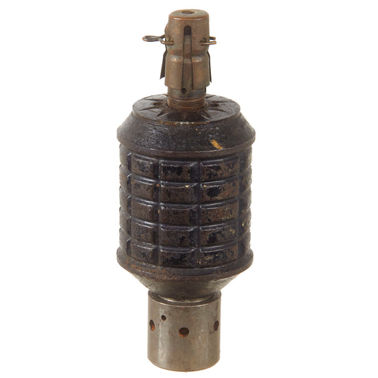 Original Japanese WWII Inert Type 91 Hand Fragmentation Grenade Dated 1939 with Booster - Inert