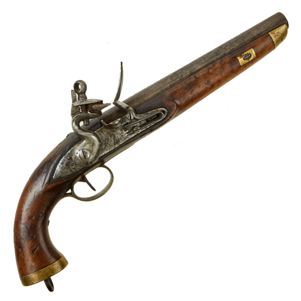 Original Dutch Napoleonic Flintlock Naval Pistol marked to Alkmaar & City of Antwerp - circa 1790 Original Items