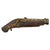 Original Japanese Edo Period Tan-zutsu Matchlock Tanegashima Pistol with Ornate Silver and Brass Inlaid Barrel - Circa 1750 Original Items