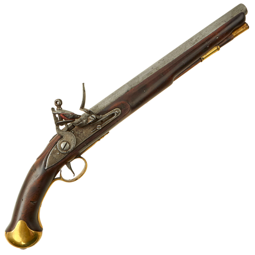Original British Napoleonic Era Pattern 1800 Tower Marked Sea Service Flintlock Pistol with Belt Hook - circa 1805 Original Items