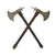 Original French Napoleonic Era Pair of Naval Axes Engraved Toulon - Re-Hafted- C. 1790 Original Items