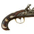 Original U.S. Colonial Era Silver Mounted Flintlock Pocket Pistol with Engraved Brass Trigger Guard - Circa 1780 - 1800 Original Items