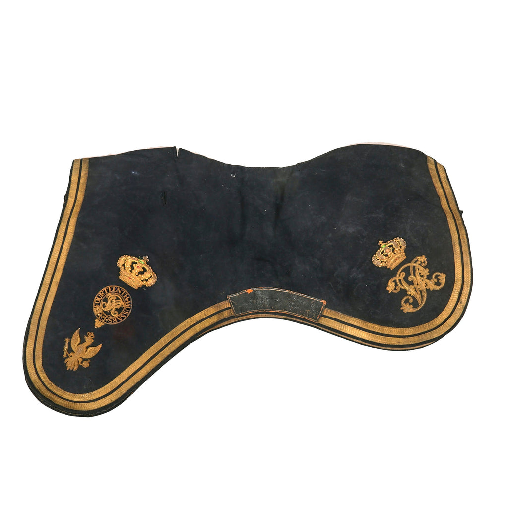 Original British Victorian Era 14th King’s Hussars Shabraque Horse Bla ...