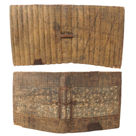 Original Belgian Congo Late 19th Century Wide Woven Fiber Shield - 24 ½ x 41”