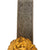 Original German Mid-18th Century Baroque Gilt Brass Mounted Hirschfänger Hunting Sword with Shell Grip and Leather Scabbard