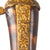 Original German Mid-18th Century Baroque Gilt Brass Mounted Hirschfänger Hunting Sword with Shell Grip and Leather Scabbard