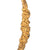 Original German Mid-18th Century Baroque Gilt Brass Mounted Hirschfänger Hunting Sword with Shell Grip and Leather Scabbard