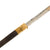 Original Continental European 18th Century Gilt Brass Hunting Sword with Faceted Agate Grip, Etched and Gilt “NEC TEMERE NEC TIMIDE” Blade and Scabbard